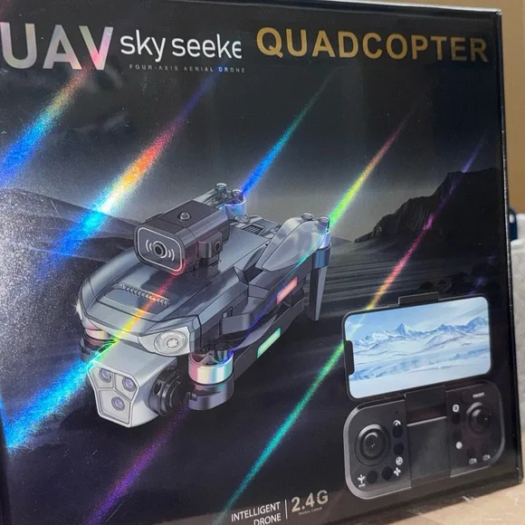 UAV Sky Seeker Quadcopter Drone in Black